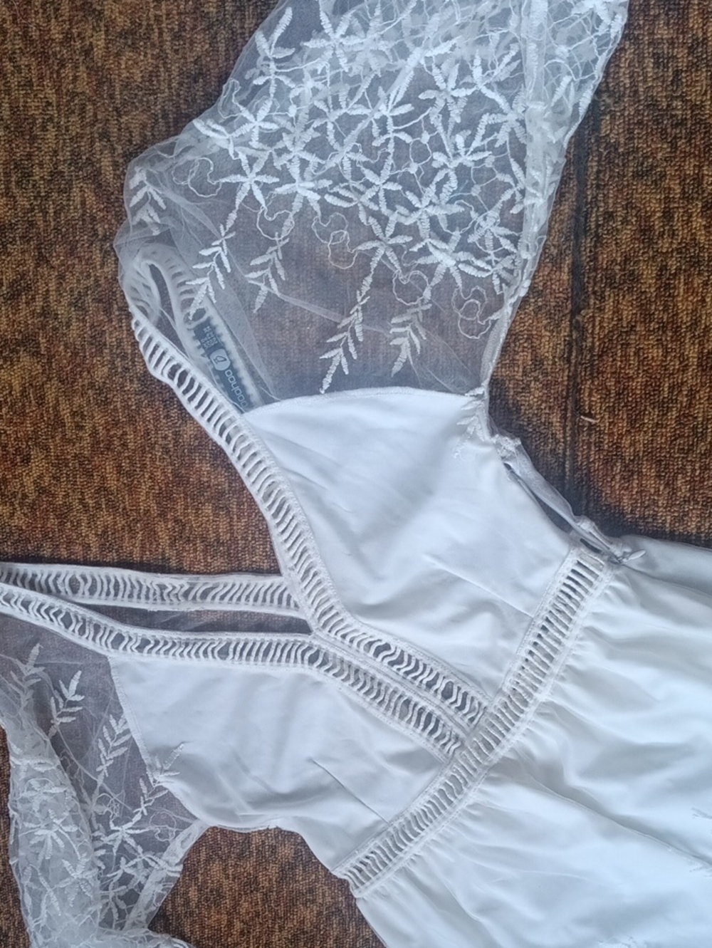 Now $5.  Boohoo Ivory Lace Mini Dress - Picture 4 of 7